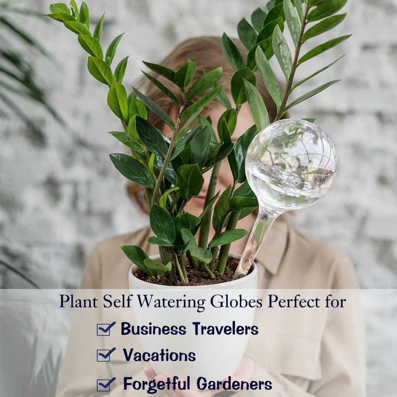 [Australia - AusPower] - 10pcs Plant Watering Devices, Planter Self Watering Globes for Home Potting, Plastic Garden Flower Plant Watering Spikes Automatic Plant Waterer System Set Suit for All Indoor Outdoor Plant B.clear 
