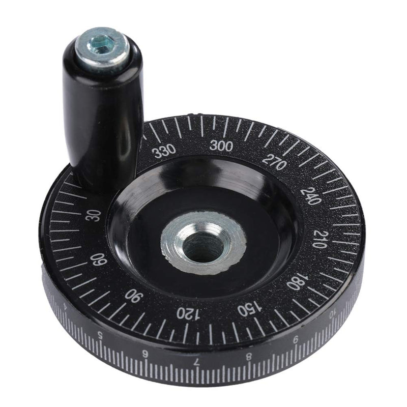 [Australia - AusPower] - Hand Wheel with Handle, 63mm Milling Handwheel with Scale, Bakelite Hand Wheel Machinery Accessaries for Lathe Milling Machine 