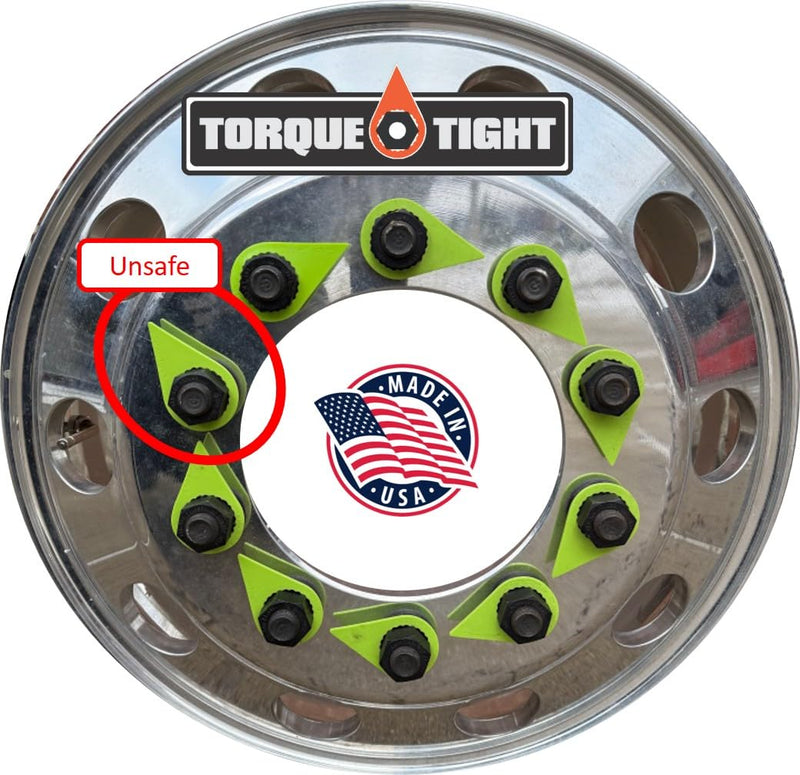 33mm Loose Lug Nut Indicators (Green) – Visual Safety Markers for Class 6–8 Trucks – Made in USA, 100-Pack Green 100 Pack