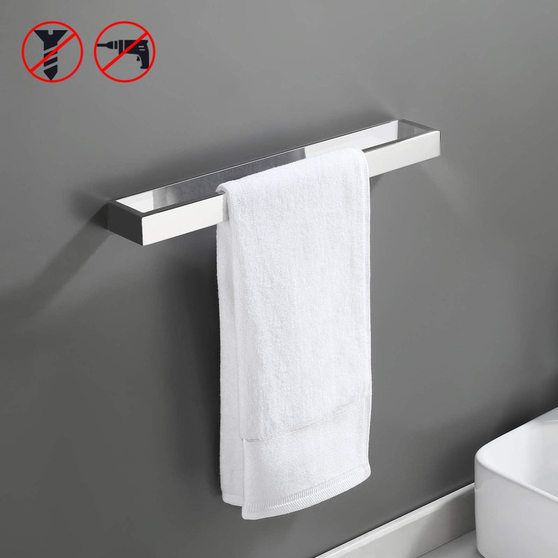 KES Bathroom Towel Rack 16-Inch Self Adhesive Towel Bar Modern Towel Holder Organizer Storage Holder No Drilling SUS 304 Stainless Steel Polished Finish, A23000S40DM