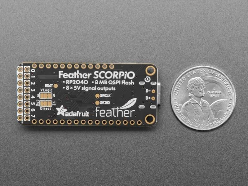 Adafruit Feather RP2040 SCORPIO 8-Channel NeoPixel Driver with 264KB RAM and Infrared Connection