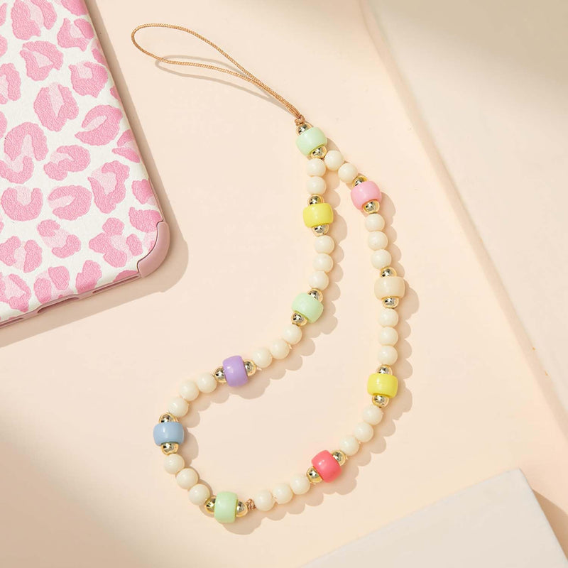 [Australia - AusPower] - Beaded Phone Lanyard Strap Girly Style Fixed Beads Pearl Neck Lanyards A-PHLY-ykl-22 