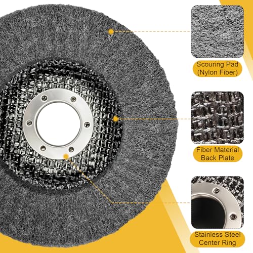 BURMONG 10-piece 4.5-inch buffing wheel and compound kit for angle grinder polishing