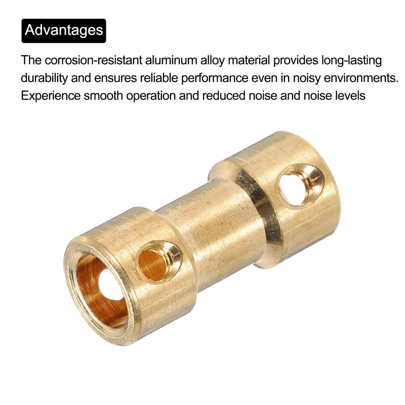 [Australia - AusPower] - MECCANIXITY 6mm to 6mm Bore Rigid Coupling 20mm Length 9mm Dia M3 Brass Shaft Coupler Connector for 3D Printers DIY Car Boat Copper Tone, with 6pcs Coupling, 24pcs Screws, 2pcs Wrench 6 