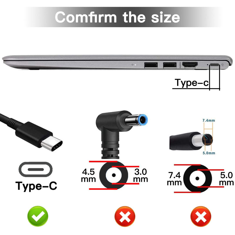 [Australia - AusPower] - 45W Type C USB C Charger Adapter for HP Chromebook X360 14-CA000 11-ae000 14-ca051wm 14-ca052wm 14-ca091wm ca061dx,11-ae051wm 11-ae001tu 11-ae027nr;12-c012dx 918337-001 844205-850 28769-001 SK90A200225 