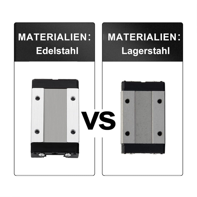 [Australia - AusPower] - 600mm MGN12 Linear Rail Guide with MGN12H Stainless Steel Black Carriage Block for DIY 3D Printer and Machines(Type H,600 mm) 600mm 