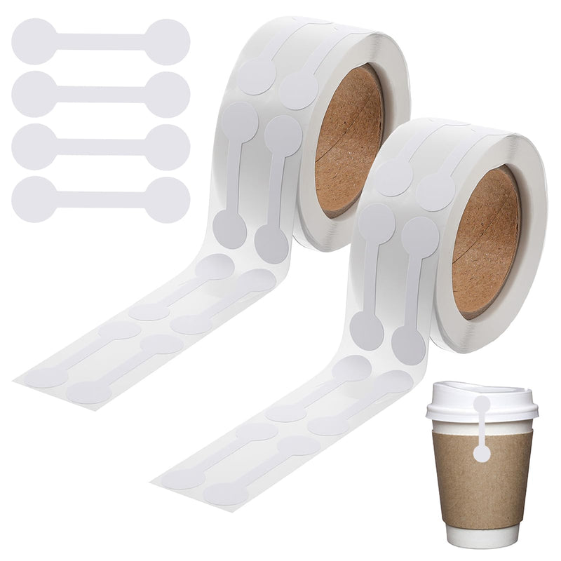 ElevateTech 2 Rolls 1000pcs Transparent Tamper Evident Tape Blank Tamper Proof Stickers 1.65 × 0.43 Inch Package Seal Self Adhesive Clear Packing Tape Suitable Packaging Crafts and Mailing Materials