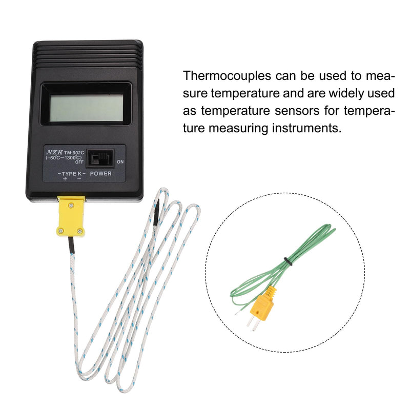 [Australia - AusPower] - MECCANIXITY Digital Thermocouple Thermometer K Type Temperature Meter High Accuracy (-50 to 1300 °C), with Surface Thermocouple Probe 81532B 