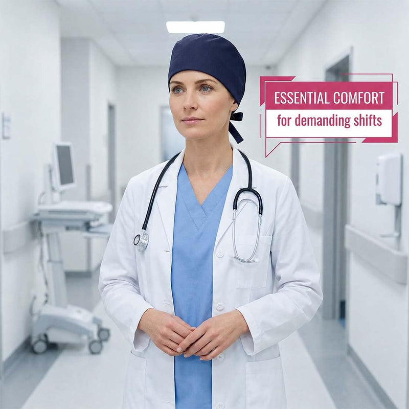 Surgical Caps Women's 1 Piece Navy Blue Standard Fabric Medical Doctors Staff