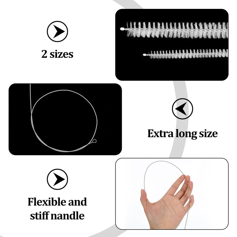 [Australia - AusPower] - Ymapinc Pack of 4 Stainless Steel Hose Brush, Flexible Pipe Brush, Cleaning Brush, Pipe Cleaner, Long Pipe Cleaning Brush for Straw Pipe, Drinking Hose, Fridge Drain, Laboratory Catheter (100 cm) 