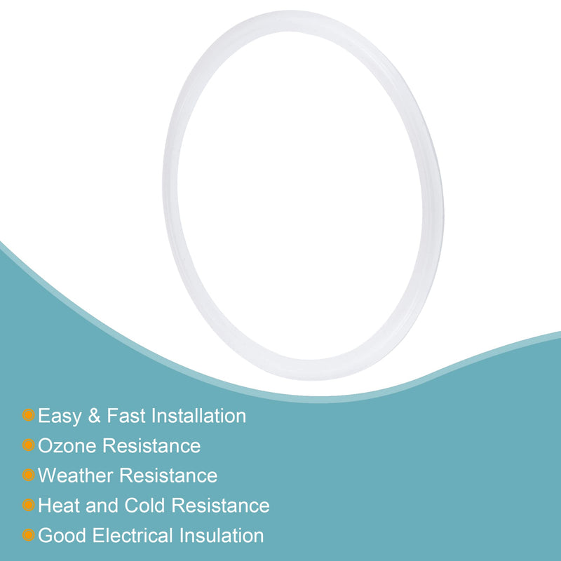 [Australia - AusPower] - MECCANIXITY Silicone Rubber Gasket Industrial Flange O-Ring for 5.5 Inch Clamp White 5.5" 