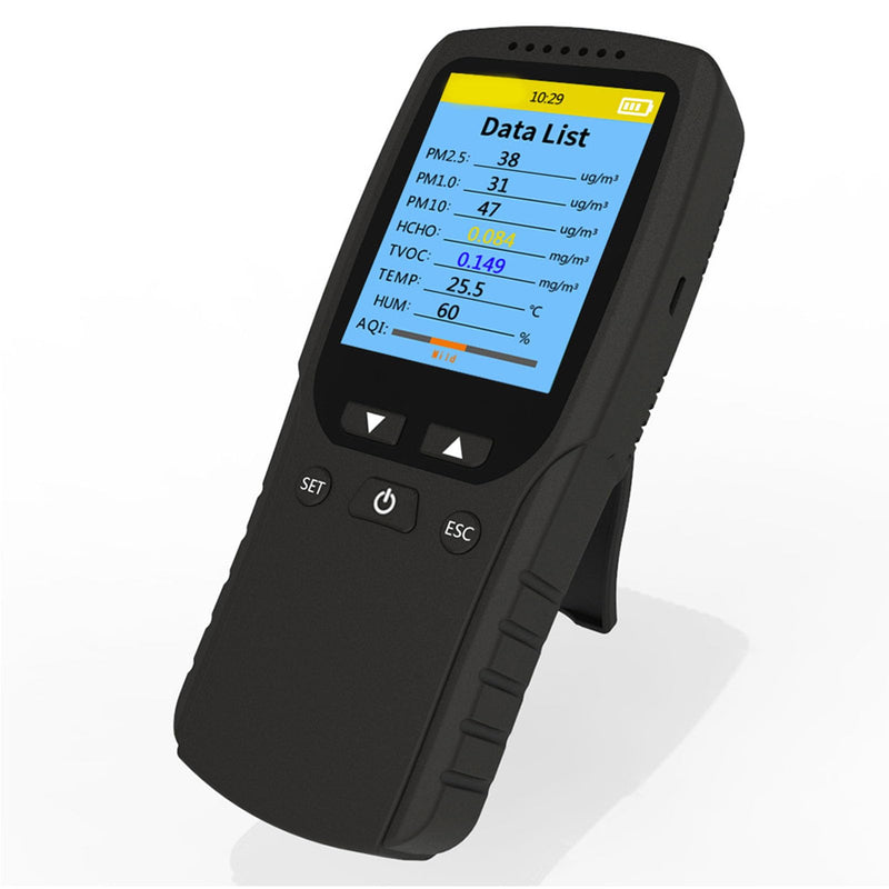 Air Quality Monitor Screen Air Quality Monitor, Air Quality Detector Lcd Pm10 High Precision Pm2.5 Pm1.0 2.8 Inch Dm106 Indoor Air Quality Meters