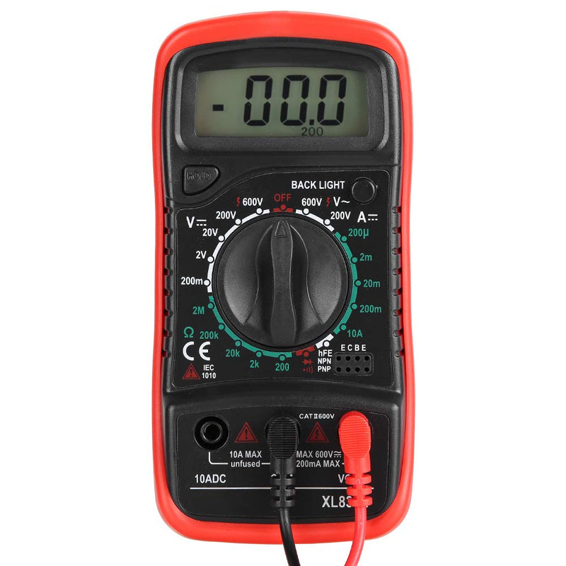 [Australia - AusPower] - XL830L Handheld LCD Digital Multimeter Voltmeter Ammeter Ohmmeter Current Voltage Tester(XL830L Red) XL830L Red 