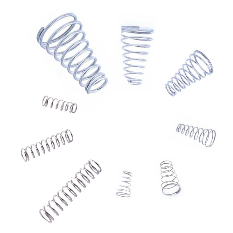 [Australia - AusPower] - 100pcs Conical Spring Compressed Spring Assorted Set, 304 Stainles Steel Metal Taper Conical Spring Compression Small Springs Compression 1 Set (100pcs) 