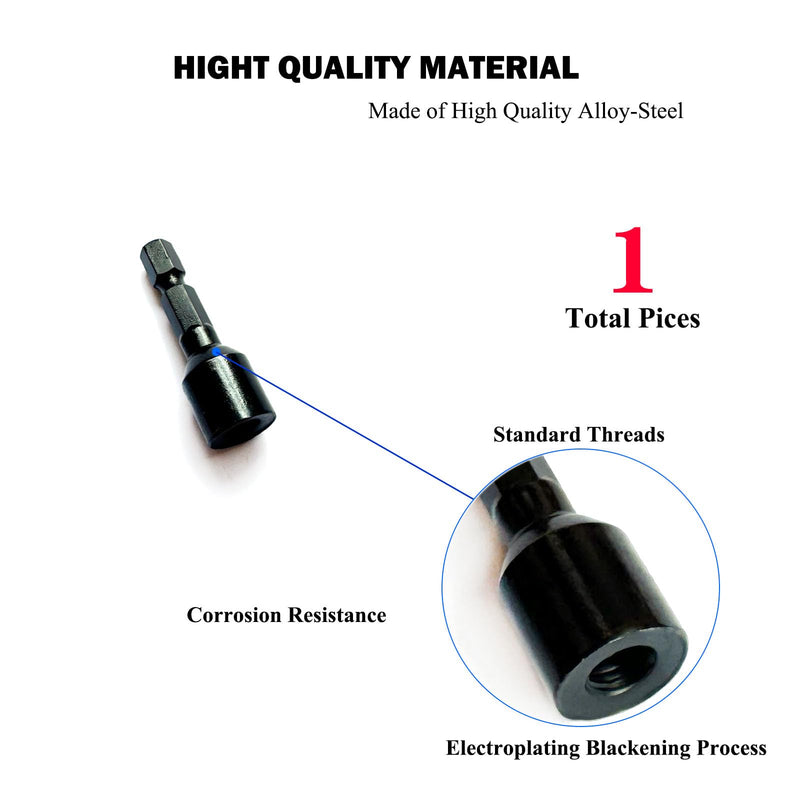 [Australia - AusPower] - 1/4"-20 Hanger Bolt Driver Double Headed Wood Screws Fully All Threaded Rod Threaded Insert Hexagon Head Drill Driver Bits Driver 1/4-20"-1pcs 
