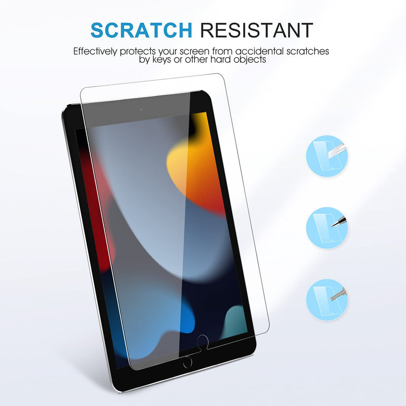 [Australia - AusPower] - SPARIN (3 Pack Screen Protector Compatible with iPad 9th 8th 7th Generation, Tempered Glass Compatible with iPad 10.2 Inch 2021 2020 2019 Model (iPad 9 8 7) 