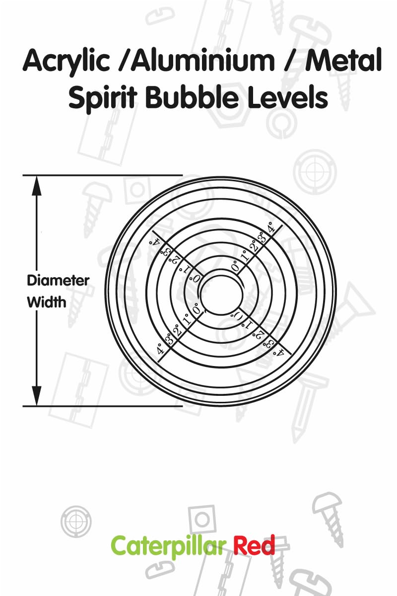 [Australia - AusPower] - Luminous Metal Large Spirit Bubble Level 60mm Diameter, (2 23/64 in), Degrees, Circular, Surface Level - Metal Housing, Bulls Eye Bullseye Blue/Silver 