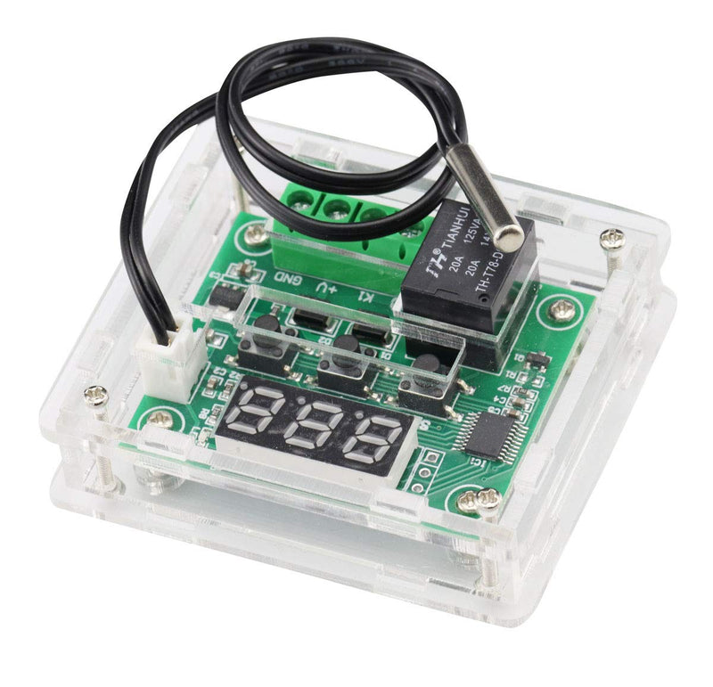 [Australia - AusPower] - 3PCS DC 12V XH-W1209 Thermostat Temperature Heat Sensor Switch -50℃~110℃ Digital Temperature Controller Board LED Display with Waterproof NTC Sensor Probe + 3PCS Case 