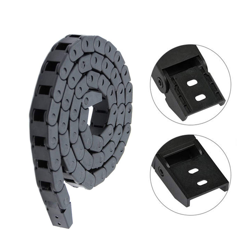 [Australia - AusPower] - 10X10mm 1M Black Plastic Flexible Drag Chain Plastic Towline Drag Chain Cable Carrier for 3D Printer 