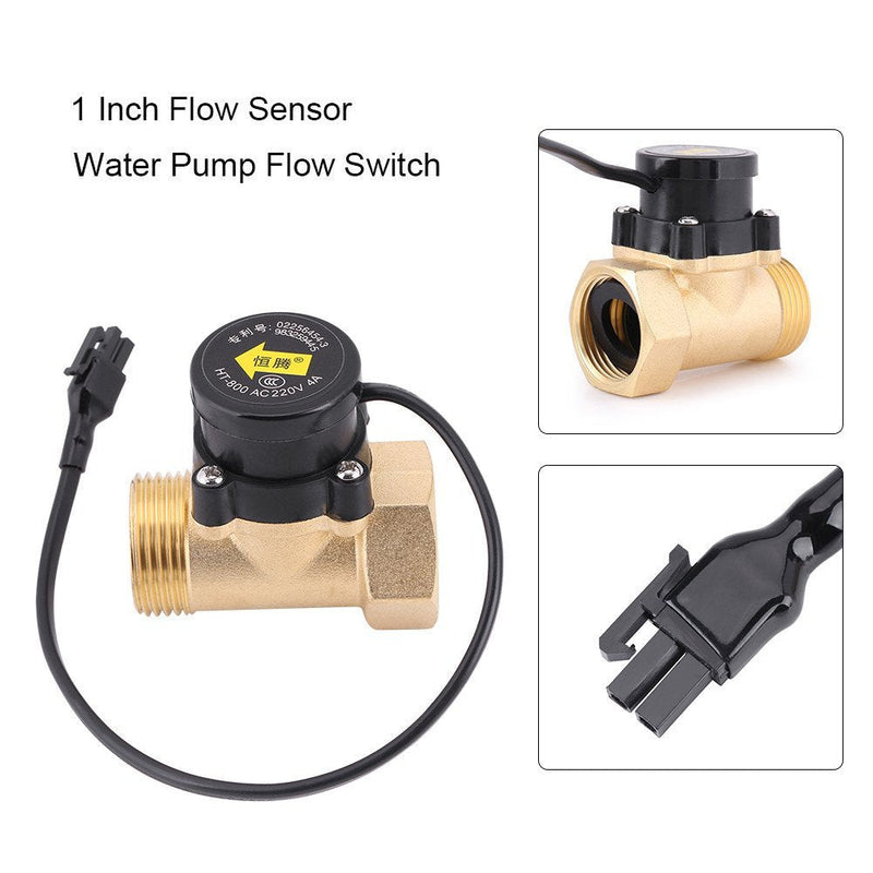 HT-800 G1 Thread 220V Magnetic Wate Sensor Switch Pipe Boosting Pump Laser Machine Automatic Electronic Switch Control for Shower Low Water Pressure Solar Heater Water Circulation