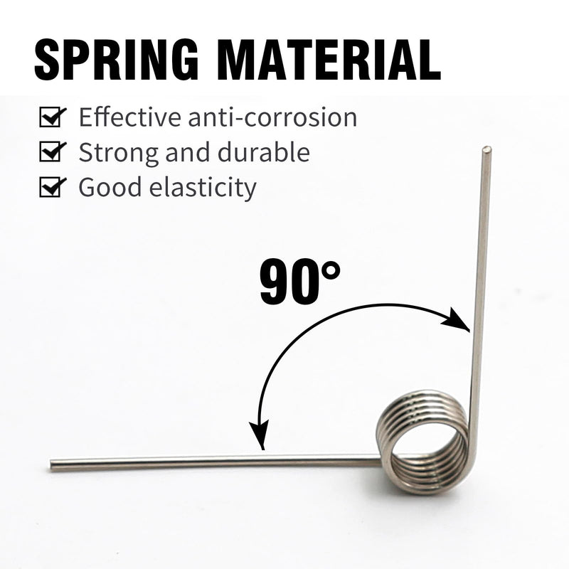 [Australia - AusPower] - 10Pcs Stainless Steel Small Torsion Spring 50Mm 90 Degree Torsional Spring 