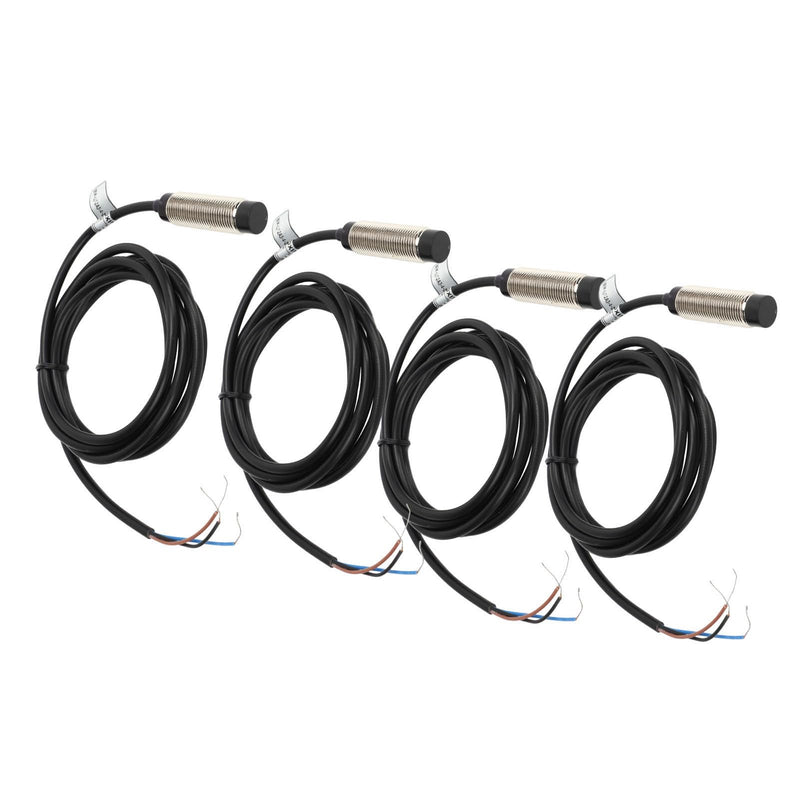 [Australia - AusPower] - Inductive Proximity Switch, IP67 6?36VDC 200mA Copper Alloy Shell NPN 3 Wire Proximity Sensor 12mm Probe Normally Closed for CNC Machine Tool 