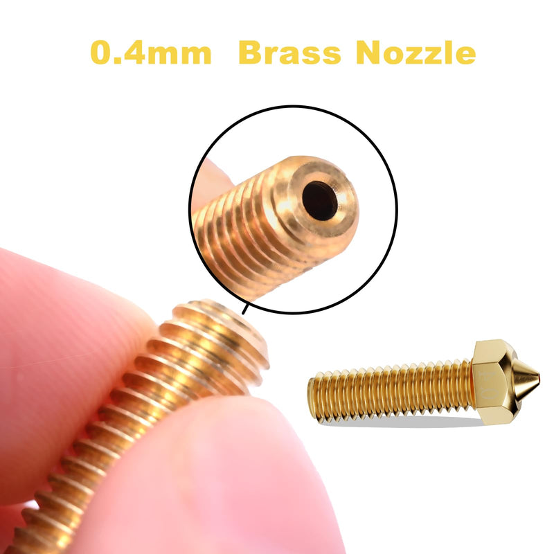 [Australia - AusPower] - 0.4mm Brass Nozzles 12pcs, 3D Printer 1.75mm Filament Hot End Nozzles for Anycubic kobra 2,vyper,kobra plus,kobra Max,Sidewinder X1 3D Printer For kobra 2 
