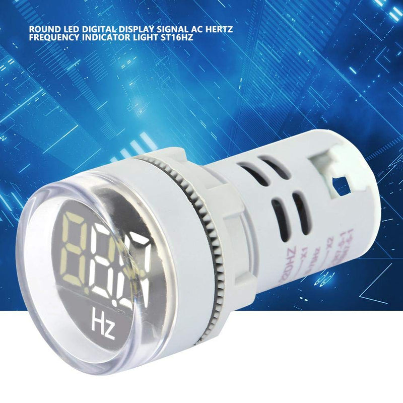 [Australia - AusPower] - YWBL-WH AC Round Frequency Meter LED Digital Display Hz Frequency Indicator Light 