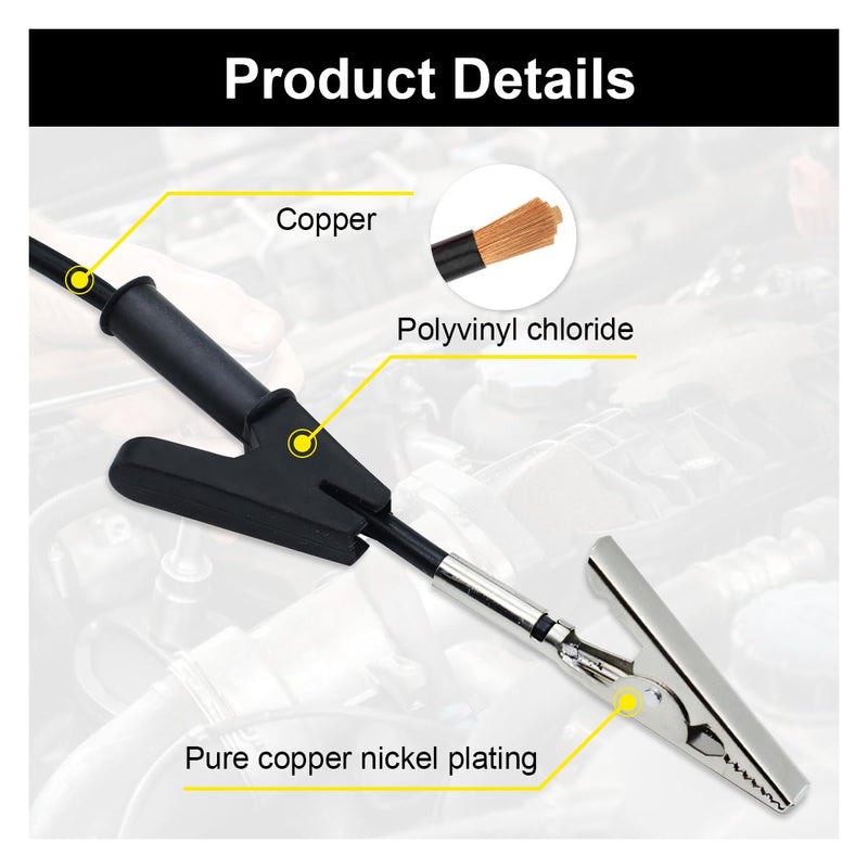 [Australia - AusPower] - 2PCS 4mm Banana Plug to Alligator Clip Test Lead Wire Cable Set - 3.3Feet Jumper Wire Electrical Test Leads with Alligator Clip for Multimeter Oscilloscope Automotive Battery Testing 