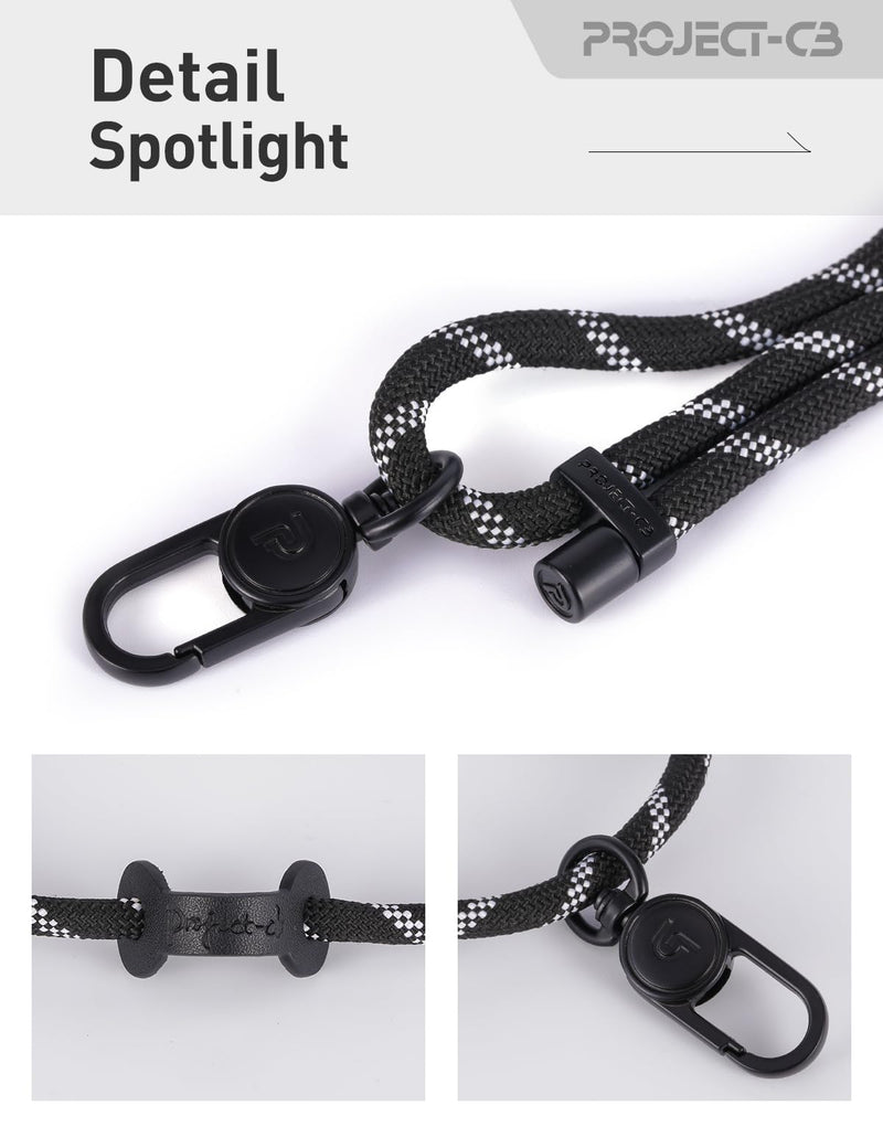 [Australia - AusPower] - project-cb Cell Phone Lanyard 1,Phone Tether Tab 2,Phone Crossbody Strap,Lanyards for Around the Neck,Adjustable Phone Strap Blackshadow-b 