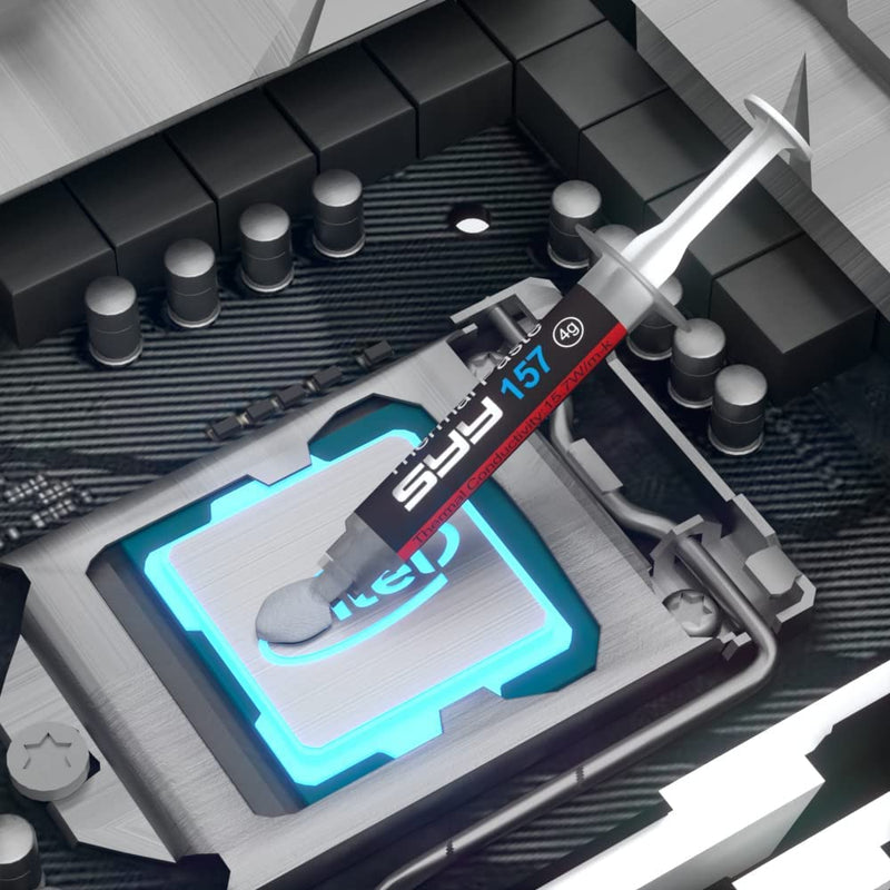 SYY Thermal Paste 8g with Toolkit for CPU, GPU, IC and Heatsink | Carbon based; high thermal conductivity; safe to use; long durability; non-conductive