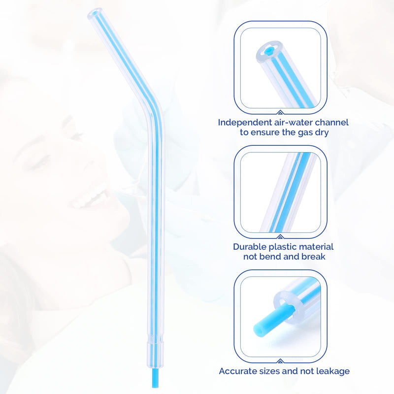 [Australia - AusPower] - JMU 250pcs Air Water Syringe Tips Dental, Disposable Spray Nozzles for Oral Cleaning, Rainbow 250 