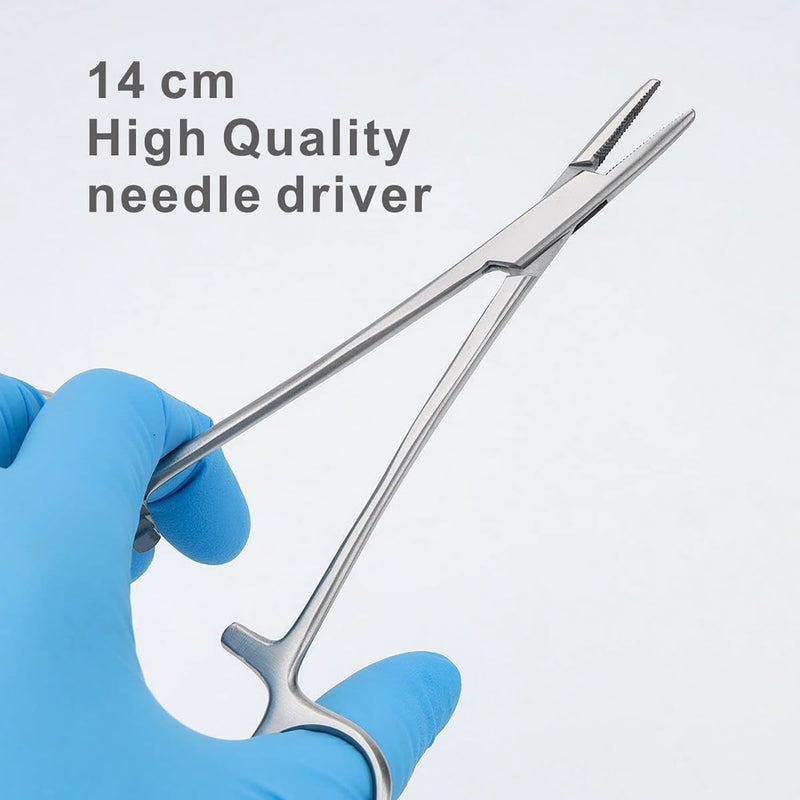 [Australia - AusPower] - Suture Practice Kit for Medical Students, Complete Training Kit (30 Pieces) Include Durable Silicone Suturing Pad with Pre-Cut Wounds, Tools Kit, and Suture with Threads (Educational Use Only) 