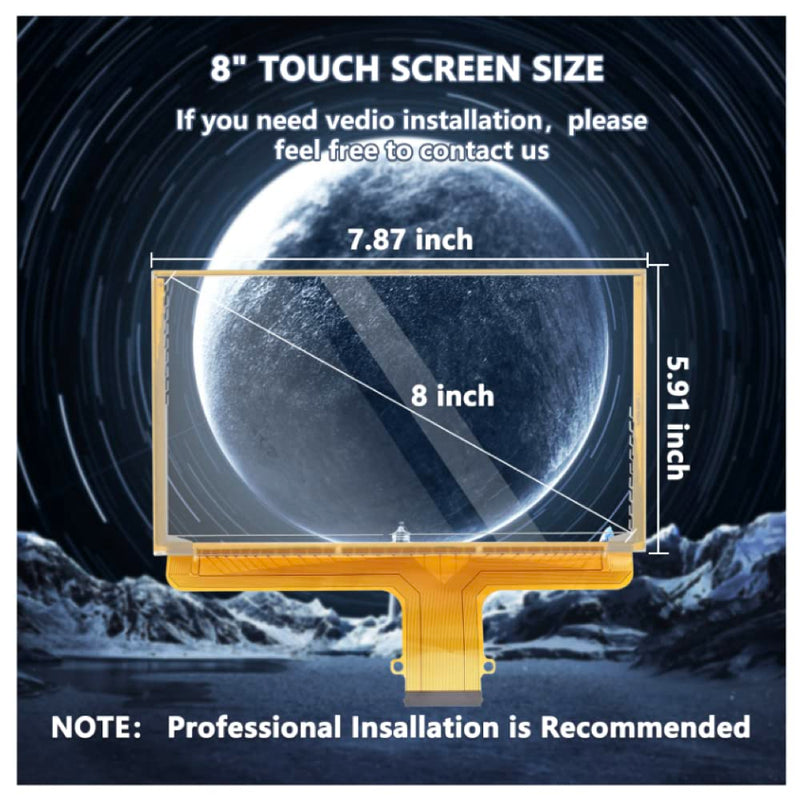[Australia - AusPower] - Fit GMC 8" Touch Screen - Digitizer Navigation Radio Replacement New OEM Compatible with 2015-2018 Chevrolet Silverado Suburban Tahoe & GMC Yukon Sierra Replace DJ080PA-01A (Touch Screen Without LCD) Touch Screen without LCD 