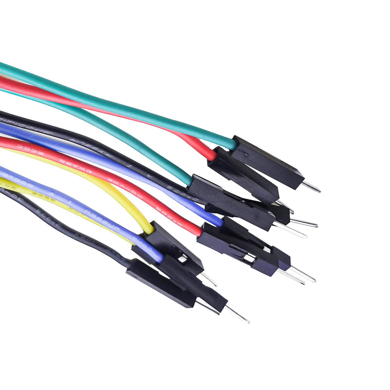 [Australia - AusPower] - Cleqee Pack of 10 Stackable Banana Plugs to Breadboard Male Jumper Wires Soft Flexible Silicone Test Leads for Electrical Testing 