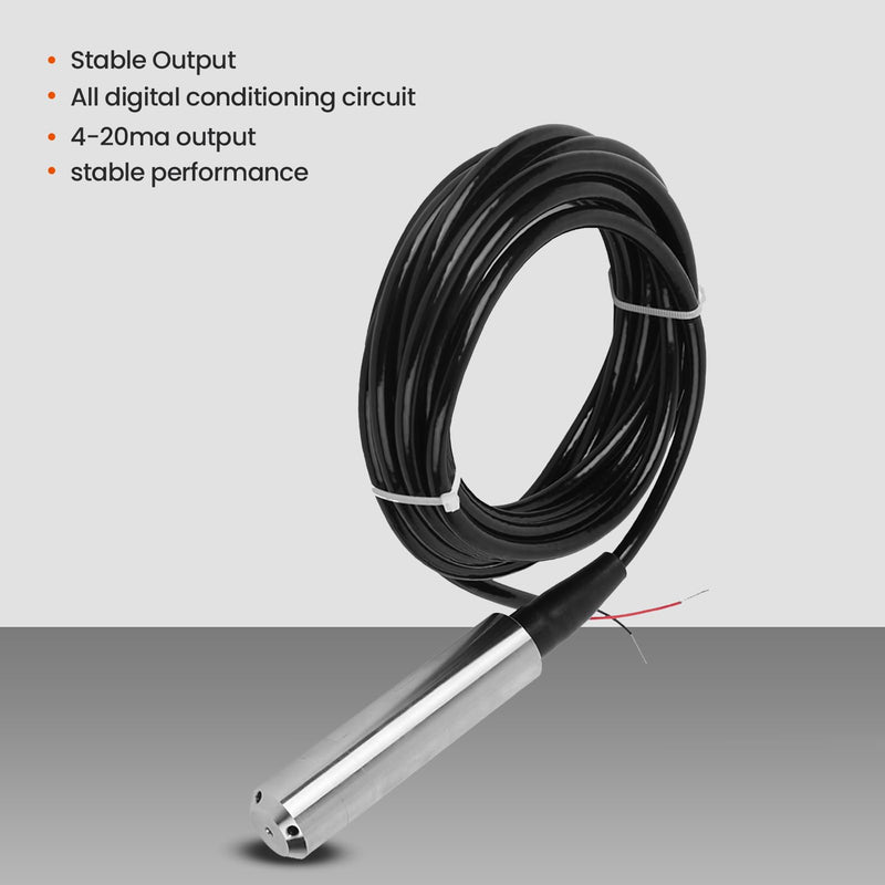 [Australia - AusPower] - Water Level Sensor, TL?136 Liquid Level Sensor, Hydrostatic Liquid Level Transmitter Water Level Sensor Detector 24VDC 4?20MA Output (Measuring Range 0-5 Meters) Measuring range 0-5 meters 