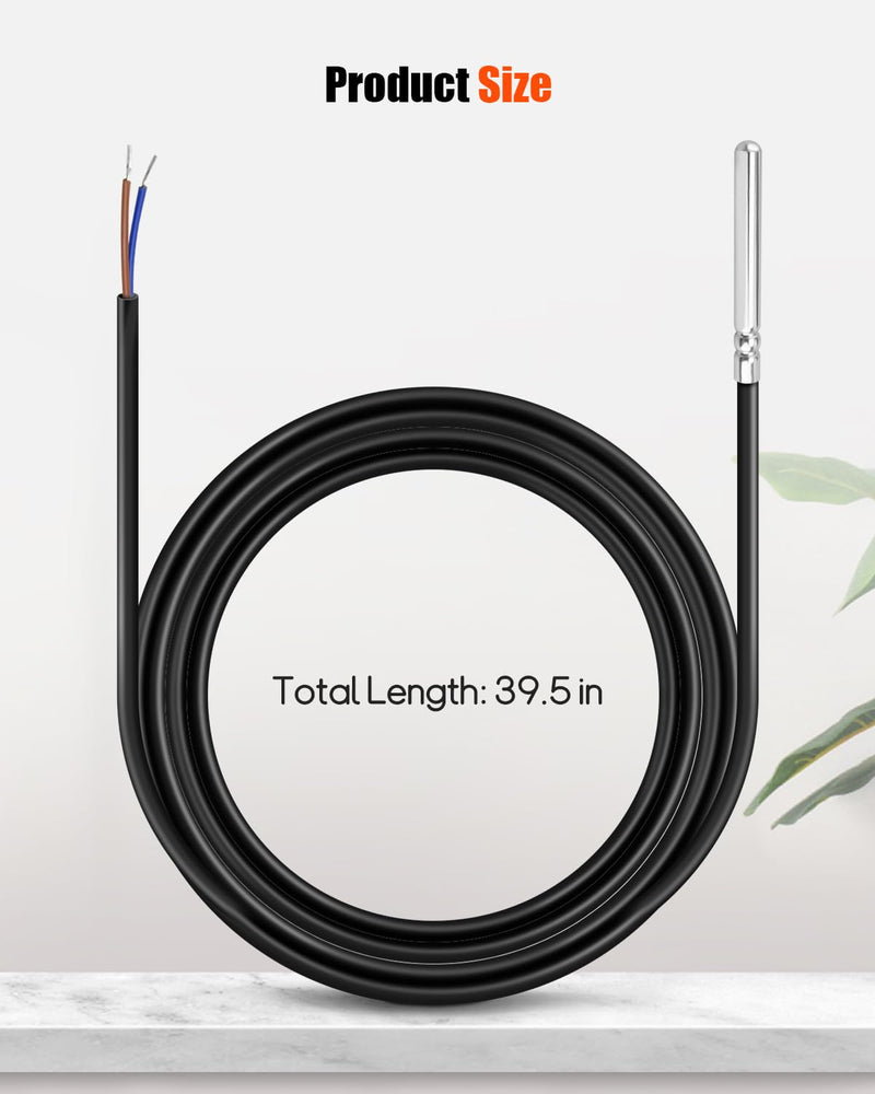 [Australia - AusPower] - PT1000 Temperature Sensor for Solar Water Heater Collector Temperature Sensing Fit for Sun Earth 0301U, T1 Sensor & More | Replacement Water Temperature Sensor 