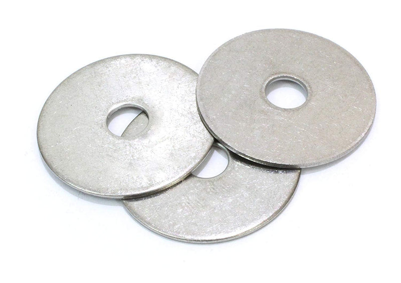 [Australia - AusPower] - Pack of 100 Stainless Steel Fender Washers - 1/4 x 1-1/4-Inch Bolt Dropper Flat Washers for Screws and Bolts - Corrosion Resistant for Wood, Metal, and Wet Environments 1/4" x 1-1/4" OD (100 pcs) 