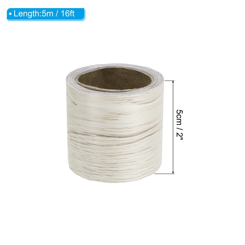 PATIKIL Wood Grain Repair Tape 2in x16ft, Self Adhesive Realistic Textured Repair Tape Patch for Floor Door Table Cabinets Desk, White Maple 2in x 16ft