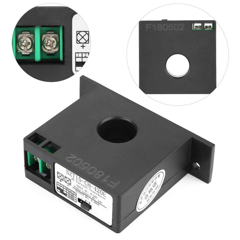 AC Converter, SZT15-CH-420E Current Transformer Sensor Current Transformer AC 0-50A to DC 0-5V/0-10V/4-20mA