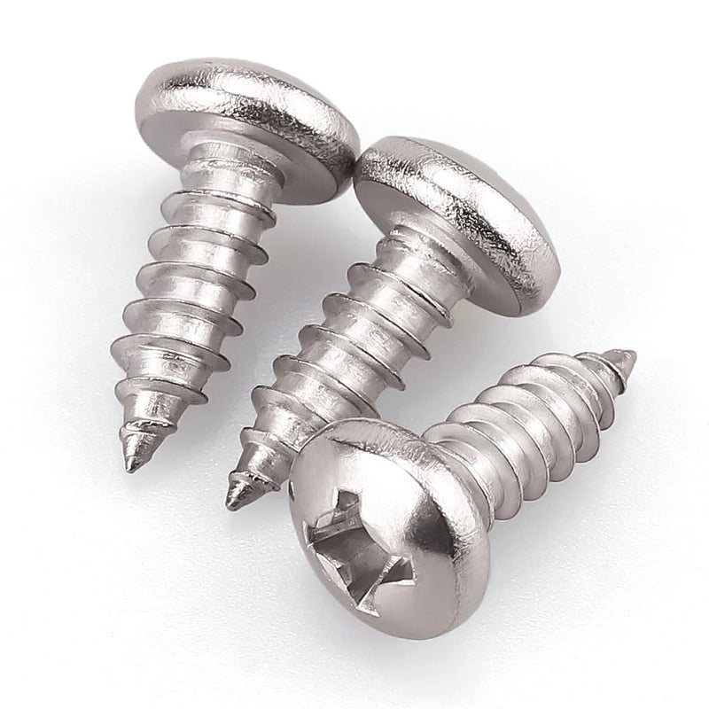 [Australia - AusPower] - #6 x 1/4" (100 Pack) Stainless Steel Phillips Pan Head Wood Screws, Stainless Steel 304 (18-8), Pan Head Sheet Metal Screws Self Tapping for Wood #6 x 1/4" 100 