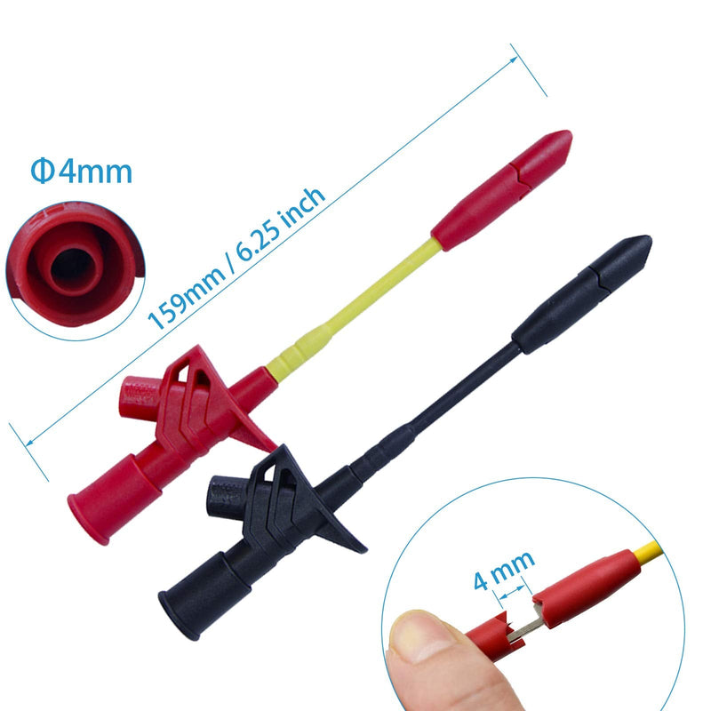 54-in-1 Multimeter Test Probe and Test Lead Kit for Electronic Specialties Automotive| Heavy Duty Puncture Probe Wire-Piercing Test Clips | Multi-Type Back Probe Set | Alligator Clips