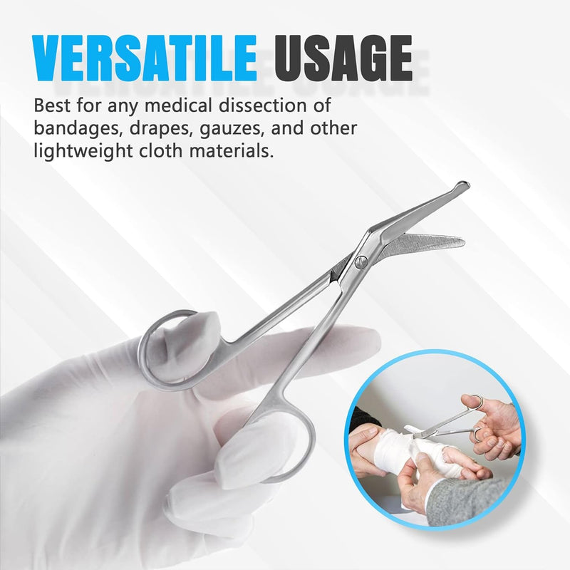 Bandage Scissors with Engraving, Bandage Scissors Care, Medical Scissors, Ostomy Scissors, Nurse Scissors, for Doctors or Nurses (Silver 11 cm)