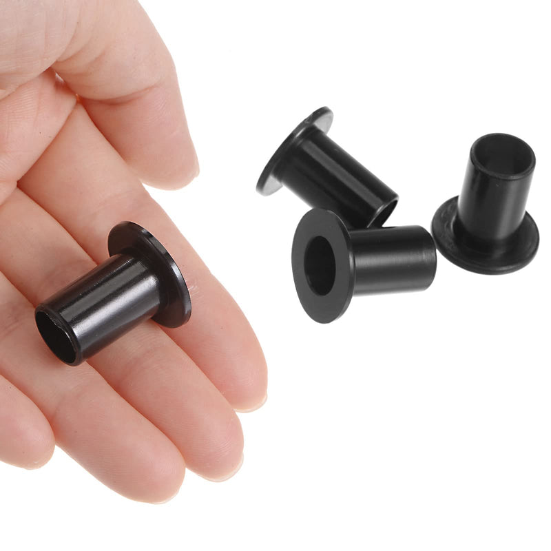 [Australia - AusPower] - 4pcs Flanged Sleeve Bearings 10.1mm Bore 12mm OD 20.5mm Length Nylon Bushings for Shaft, Black 10.1mm x 12mm x 20.5mm 