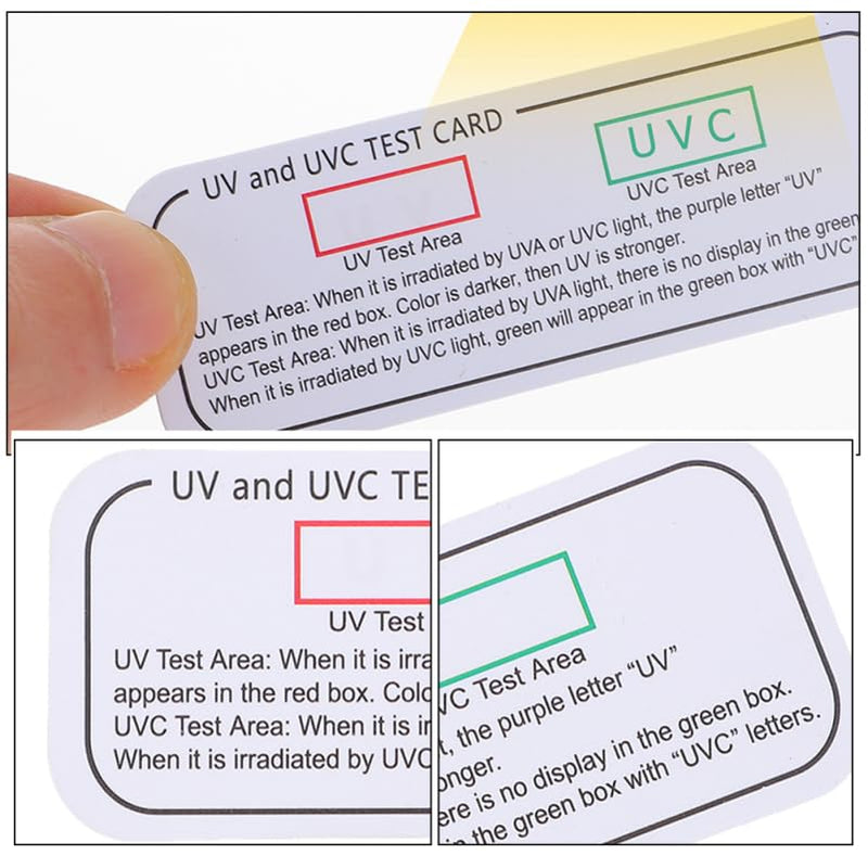 [Australia - AusPower] - CLISPEED Pack of 5 UV Test Reusable Indicators Display LED Cards Card Sleeves Sensor Lights Sun Protection Light Strip Tester Checker Ray Uva Test Strip Indicator UV 