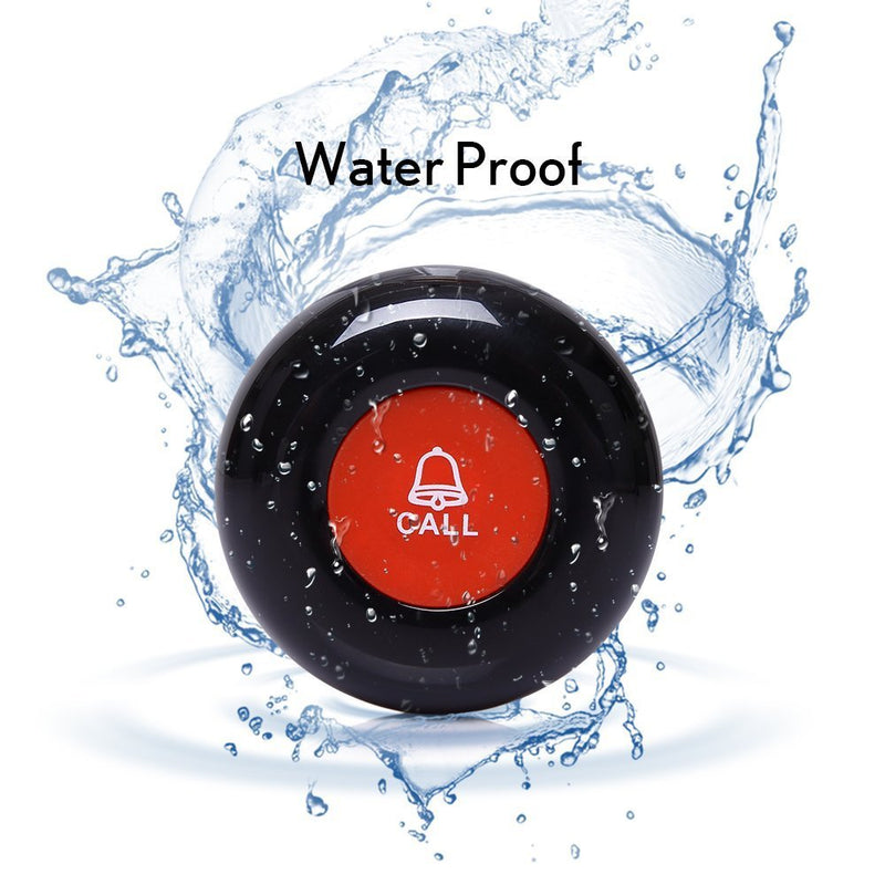 [Australia - AusPower] - CallToU Wireless Caregiver Pager Call Button 500+Feet Nurse Alert System for Elderly Monitoring Waterproof Call Bell for Home 1 Receiver Wrist Pager 2 SOS Call Buttons 2 call buttons + 1 watch receiver 