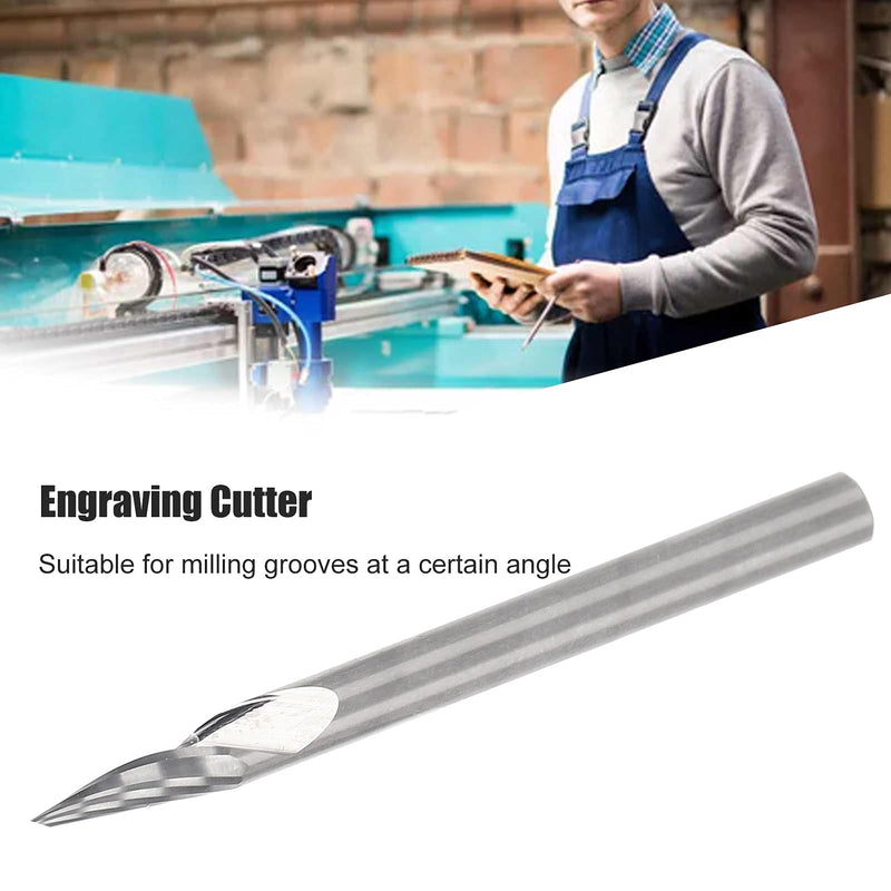 [Australia - AusPower] - 3.175 x 20° x 0.1 x 40L Spiral 20 Degree V-Groove Engraving Tool Milling Cutter Carbide V-Point Milling Cutter for Woodworking 