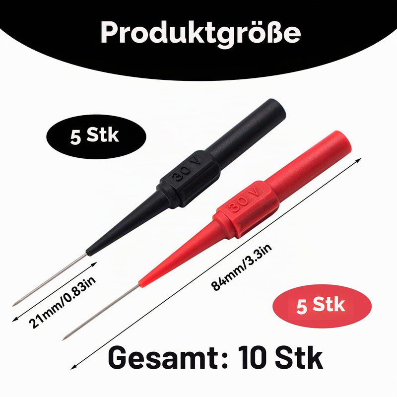 Measuring Tips for Multimeters, Test Probes Test Probes, 0.7 mm Piercing Needle Probe for Measuring Electrical Industry, Pack of 10