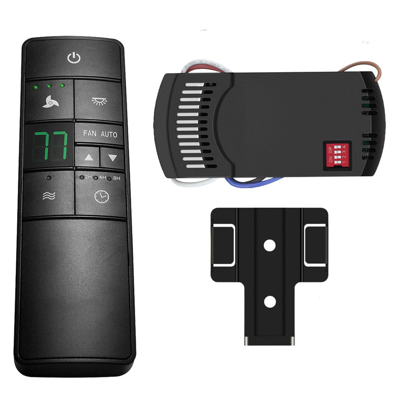[Australia - AusPower] - Hampton Bay Ceiling Fan Thermostatic Remote Control Kit with Wall Holder for Hunter Home Decorators Harbor Breeze，3-Speed Light Dimmer Timer Replacement for HD3 TR222A 98108 98130 98101 98131 