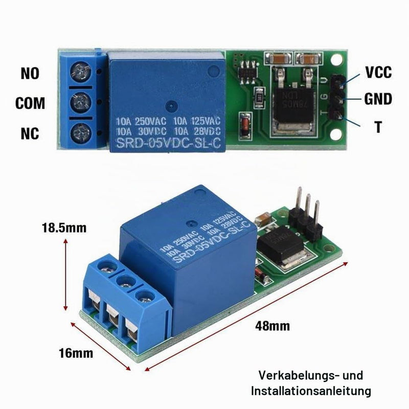 Io25b01 6-24V Trigger Latch Relay Bistable Self-Locking Low Pulse Trigger, Weight 15g/0.5oz